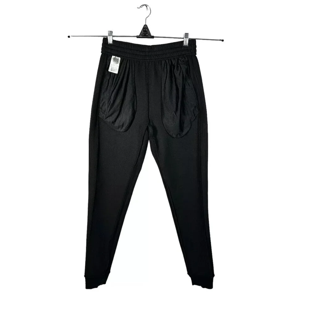 Adidas Men’s Fleece Sweat Pants Size L Tall (33X34)Black Tapered Leg Regular Fit